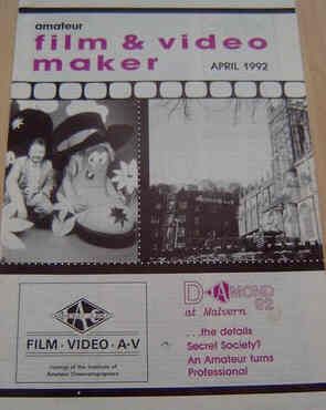 AMATEUR FILM AND VIDEO MAKER magazine side cover  Vol 15 # 2 April 1992