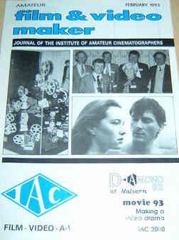AMATEUR FILM AND VIDEO MAKER magazine side cover  Vol 16 # 1 February 1993