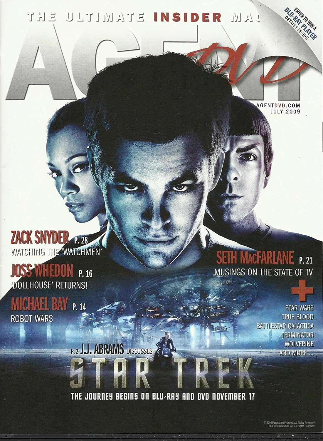 AGENT DVD magazine side cover July 2009
