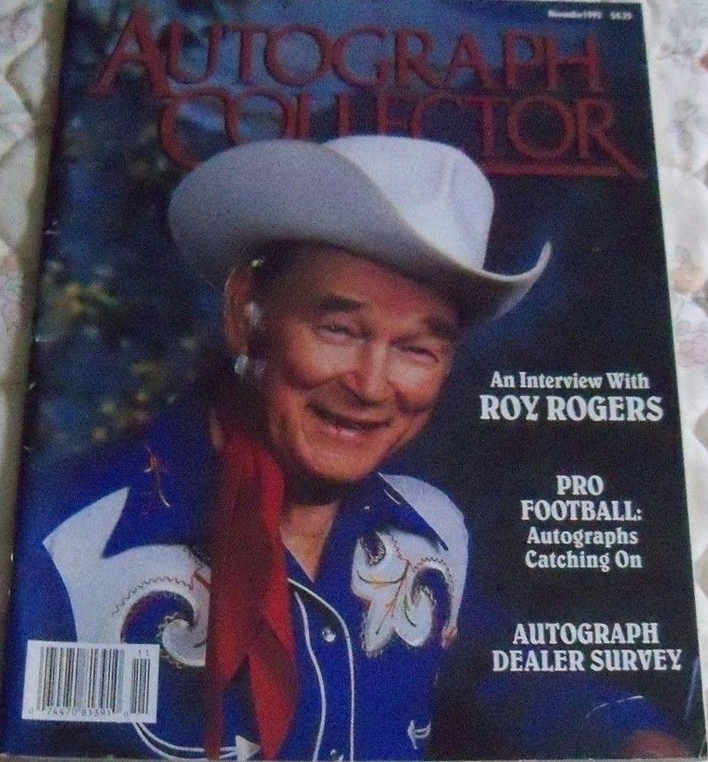 AUTOGRAPH COLLECTOR magazine side cover  November 1992
