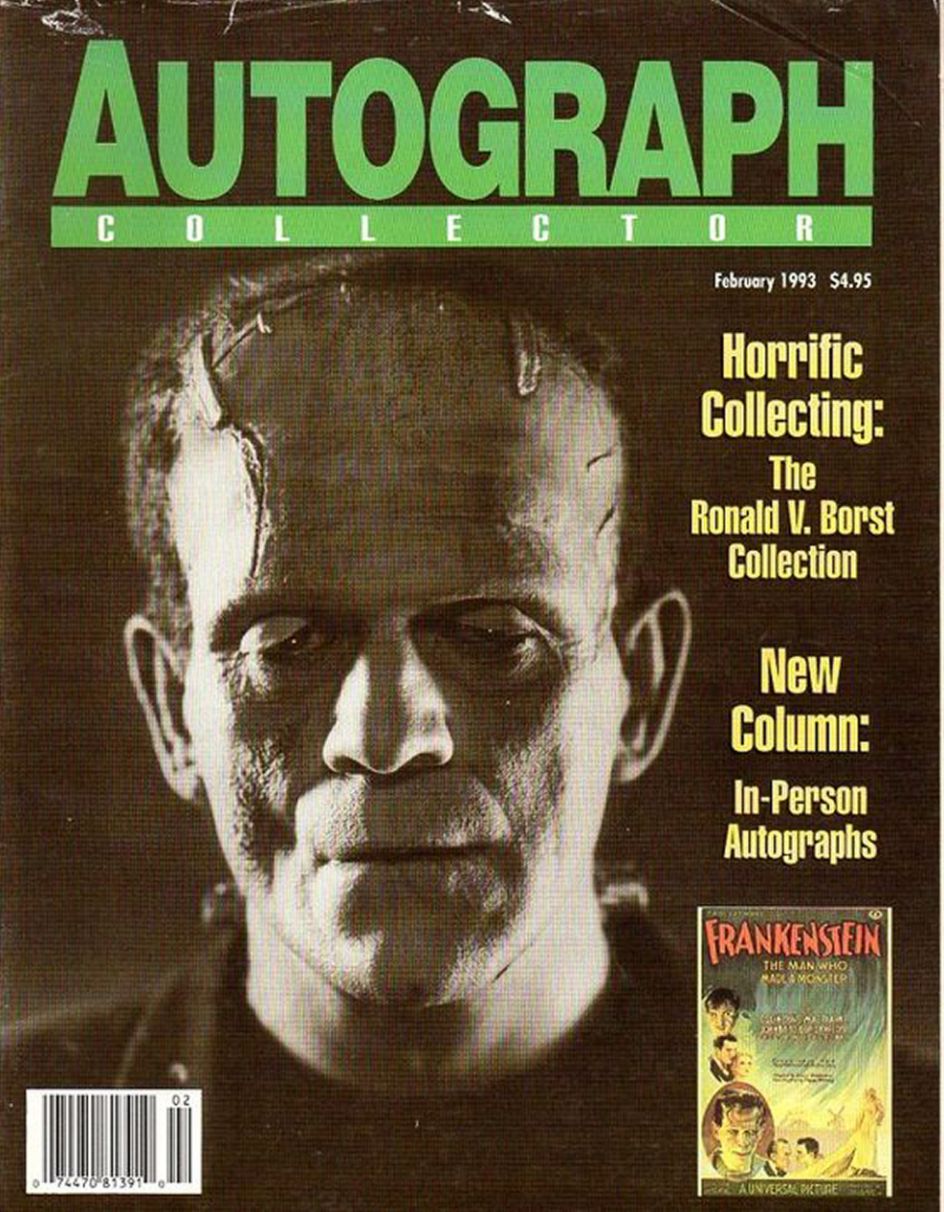 AUTOGRAPH COLLECTOR magazine side cover  February 1993