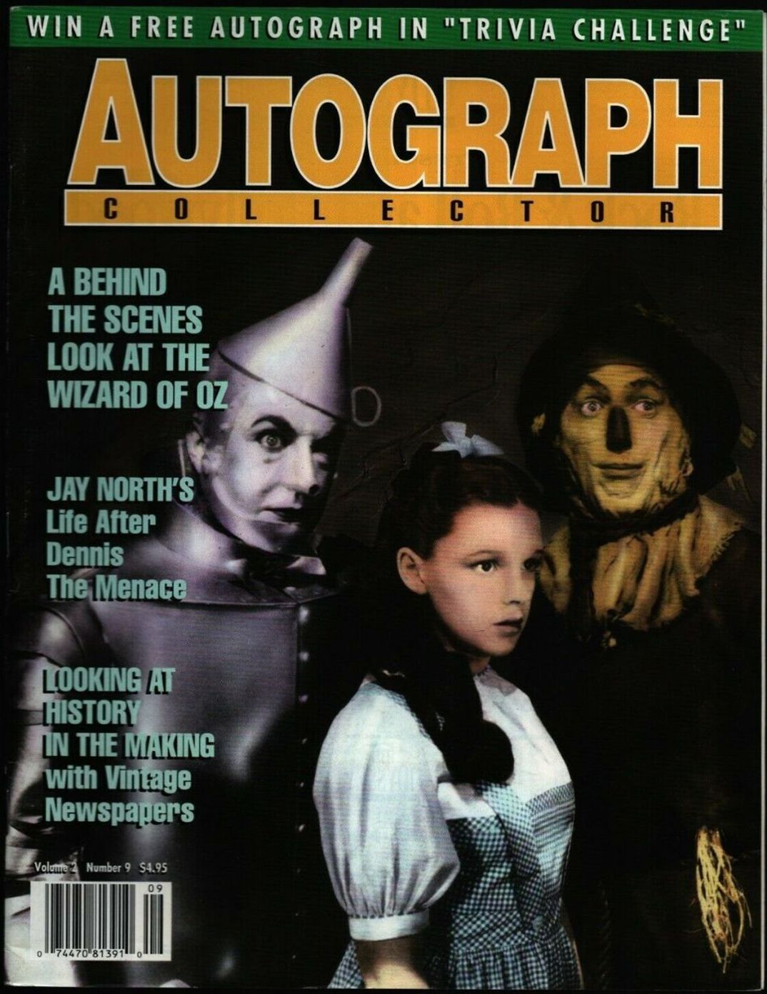 AUTOGRAPH COLLECTOR magazine side cover  Vol 2 No  9  September 1993