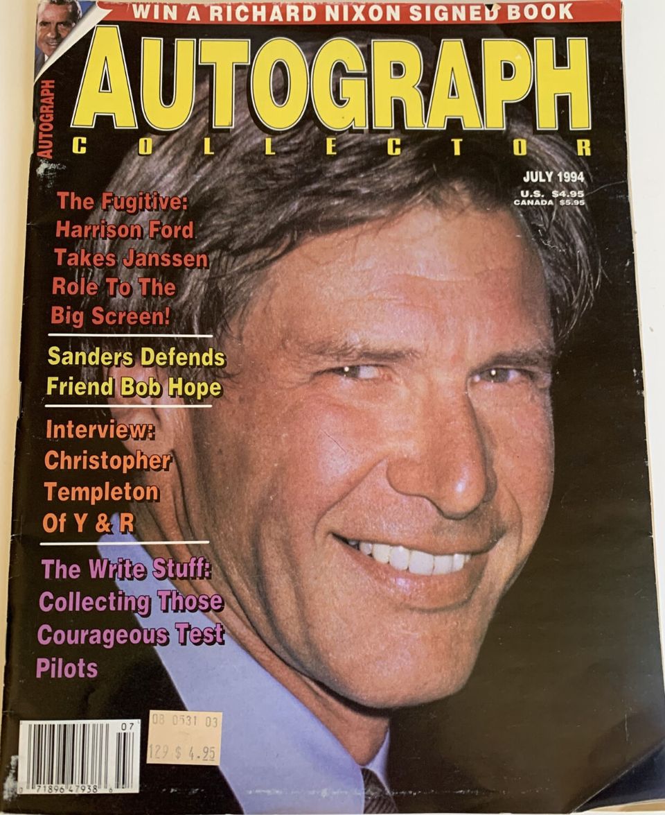 AUTOGRAPH COLLECTOR magazine side cover  July 1994