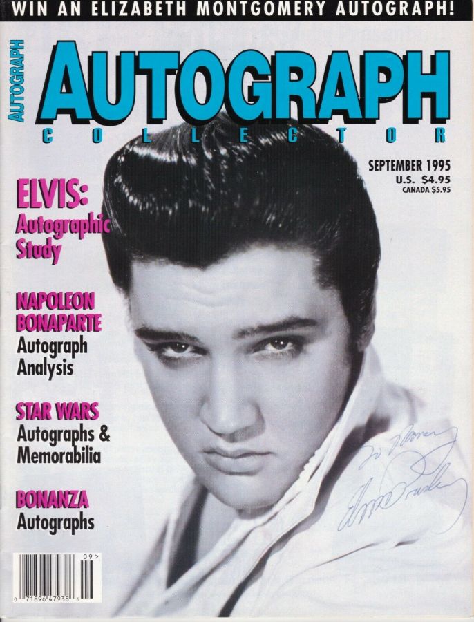 AUTOGRAPH COLLECTOR magazine side cover  September 1995