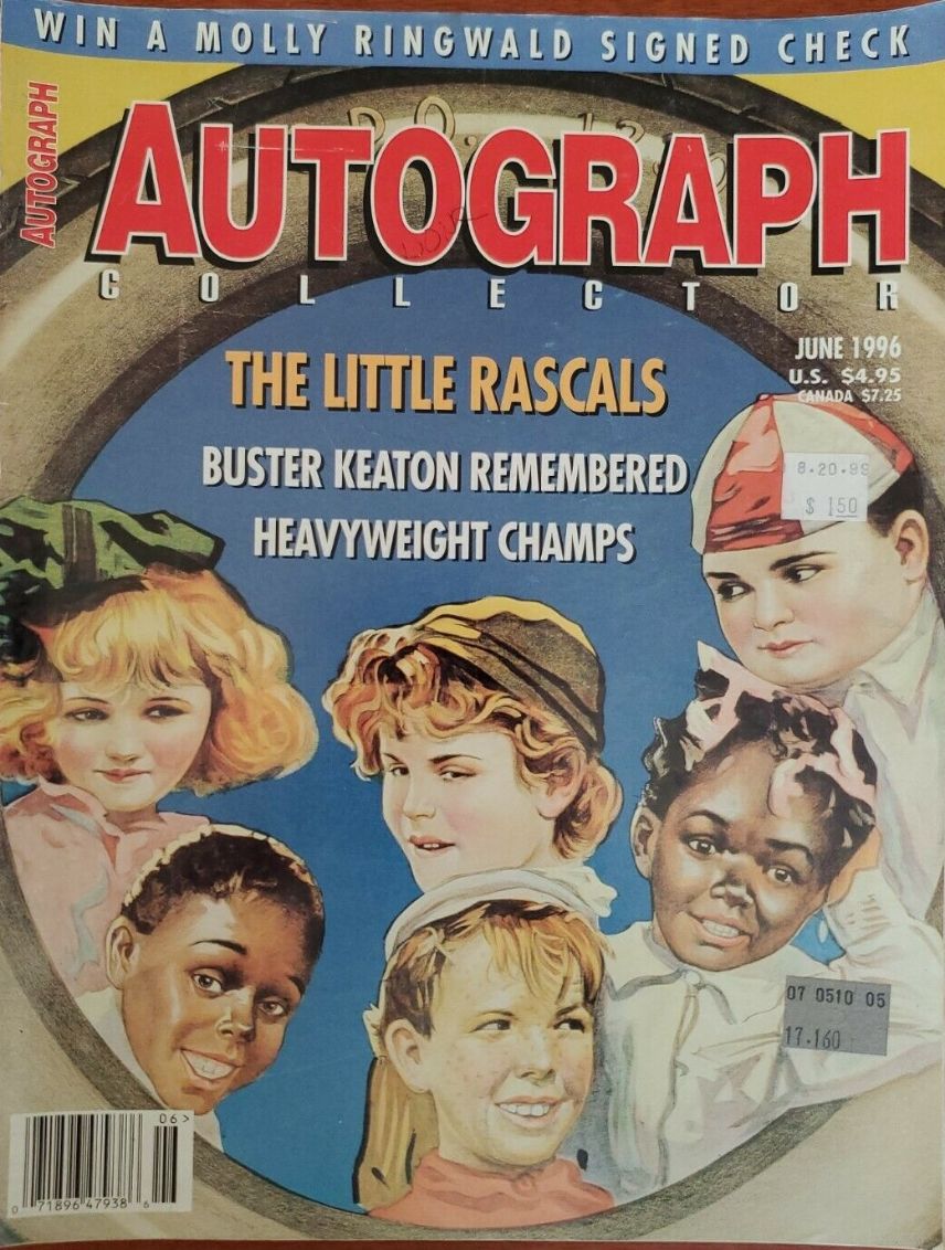 AUTOGRAPH COLLECTOR magazine side cover  June 1996