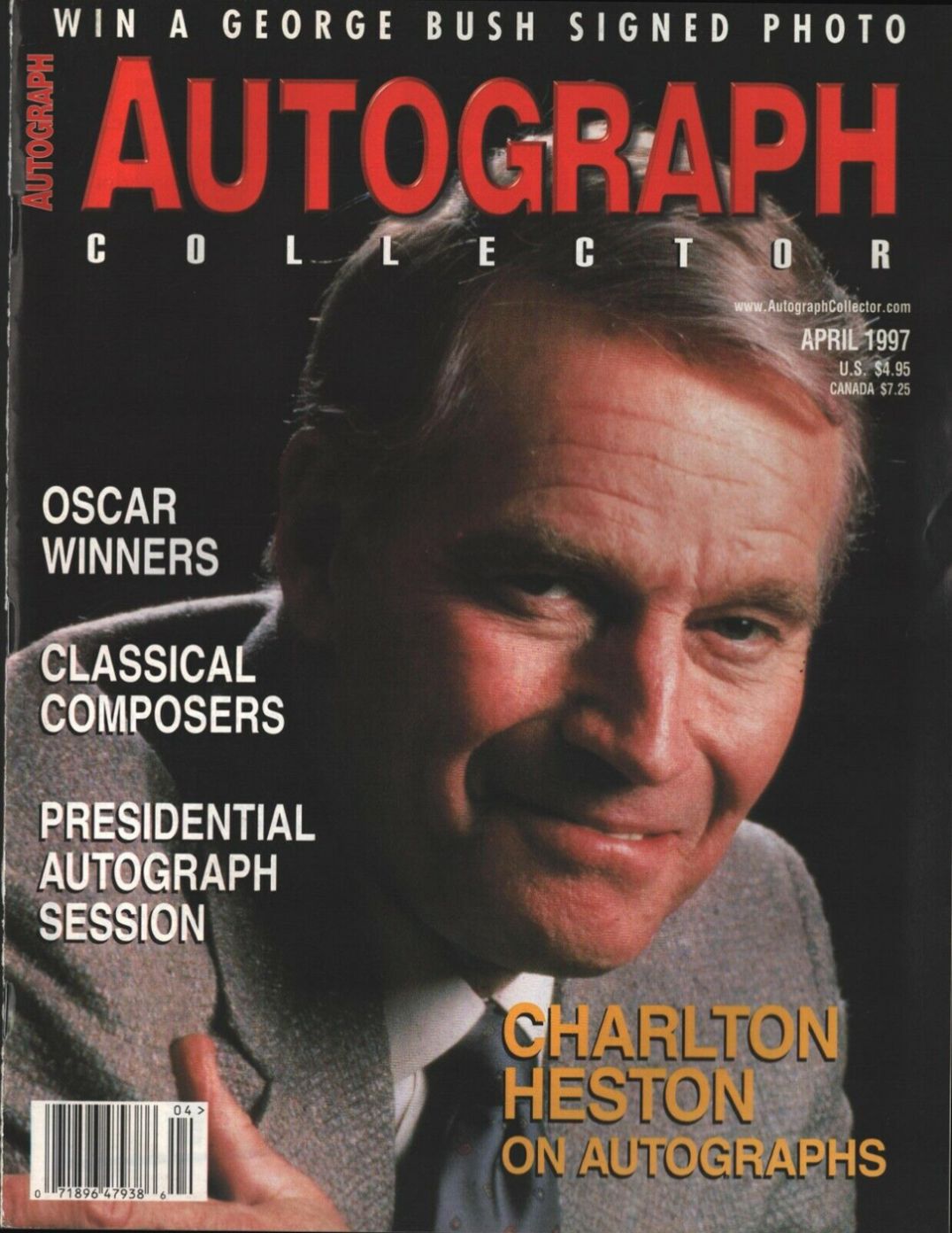 AUTOGRAPH COLLECTOR magazine side cover  April 1997