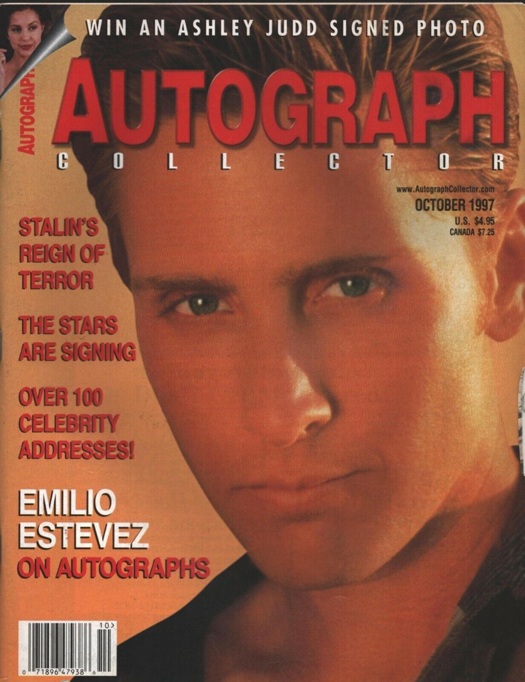 AUTOGRAPH COLLECTOR magazine side cover  October 1997