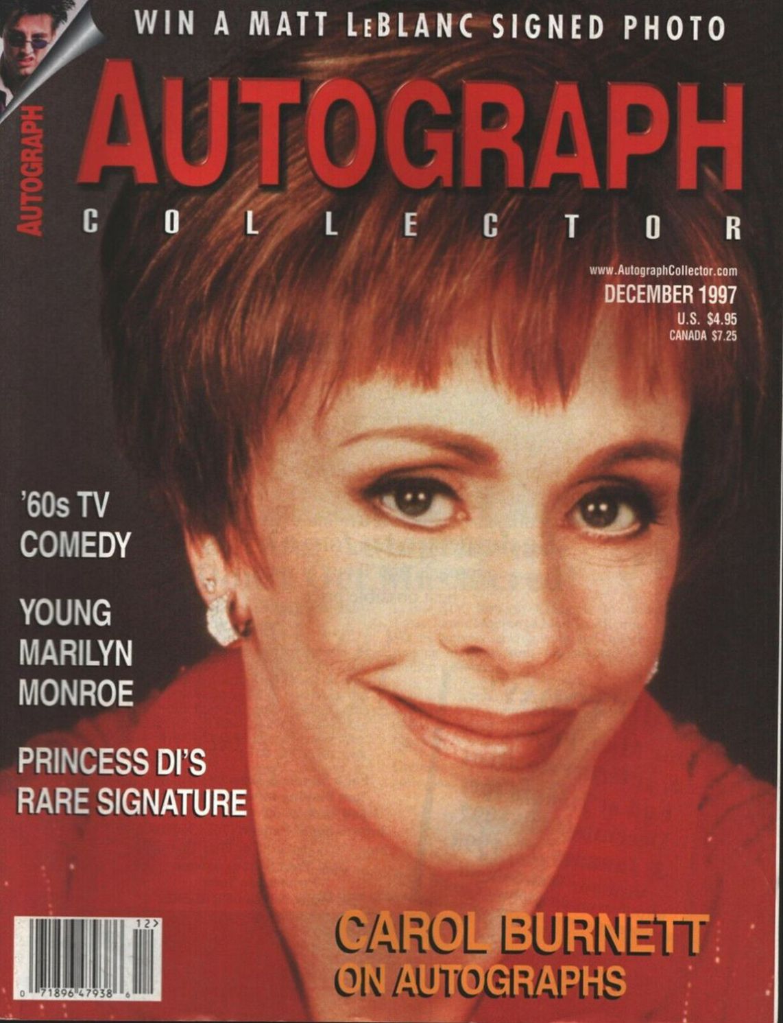 AUTOGRAPH COLLECTOR magazine side cover  December 1997