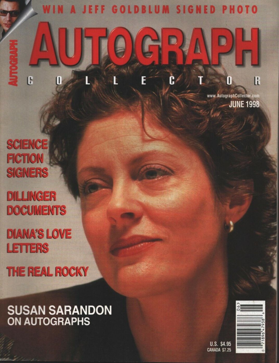 AUTOGRAPH COLLECTOR magazine side cover  June 1998