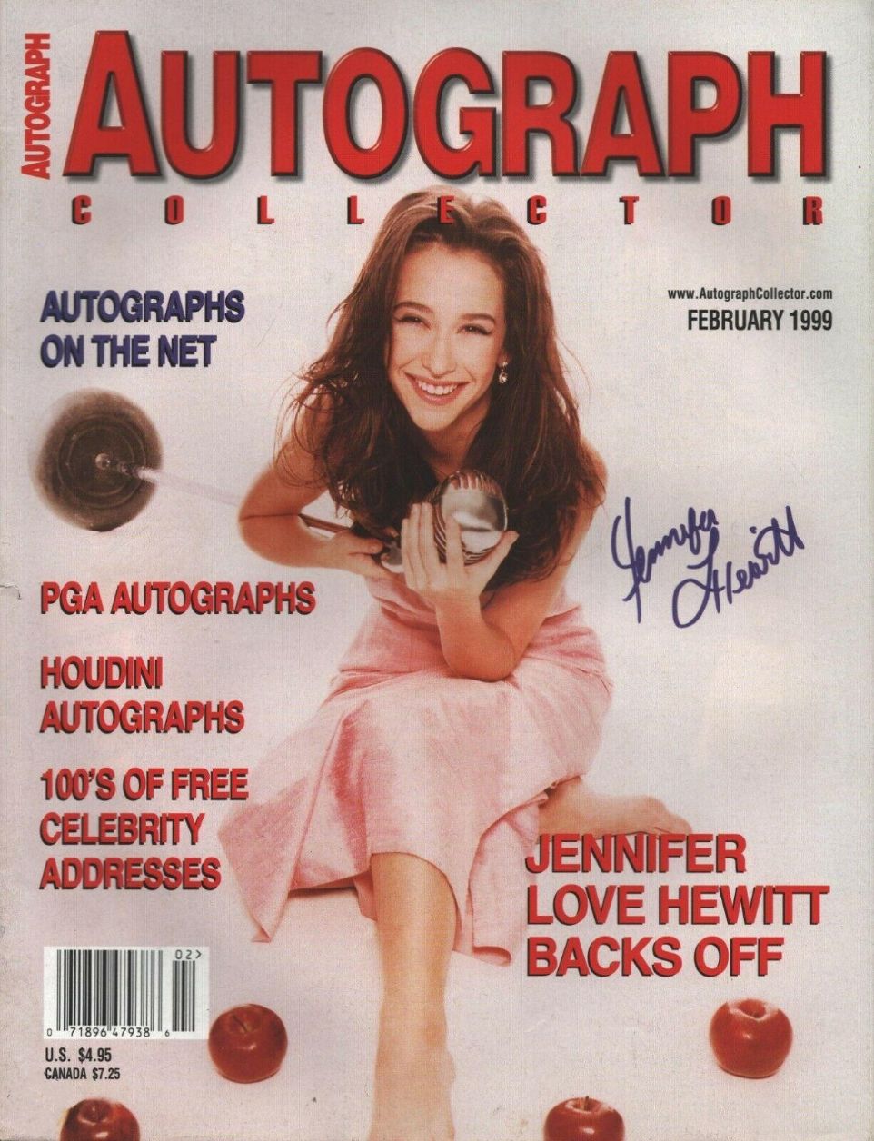 AUTOGRAPH COLLECTOR magazine side cover  February 1999