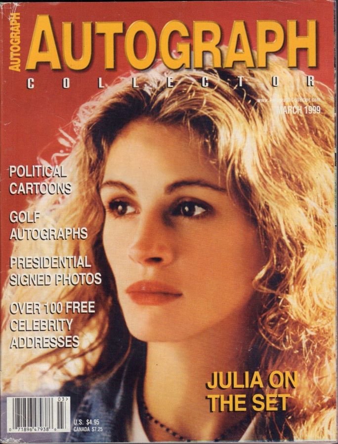 AUTOGRAPH COLLECTOR magazine side cover  March 1999