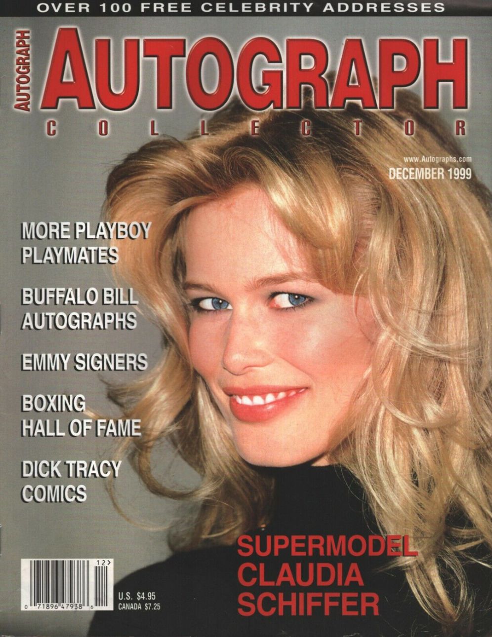 AUTOGRAPH COLLECTOR magazine side cover  December 1999