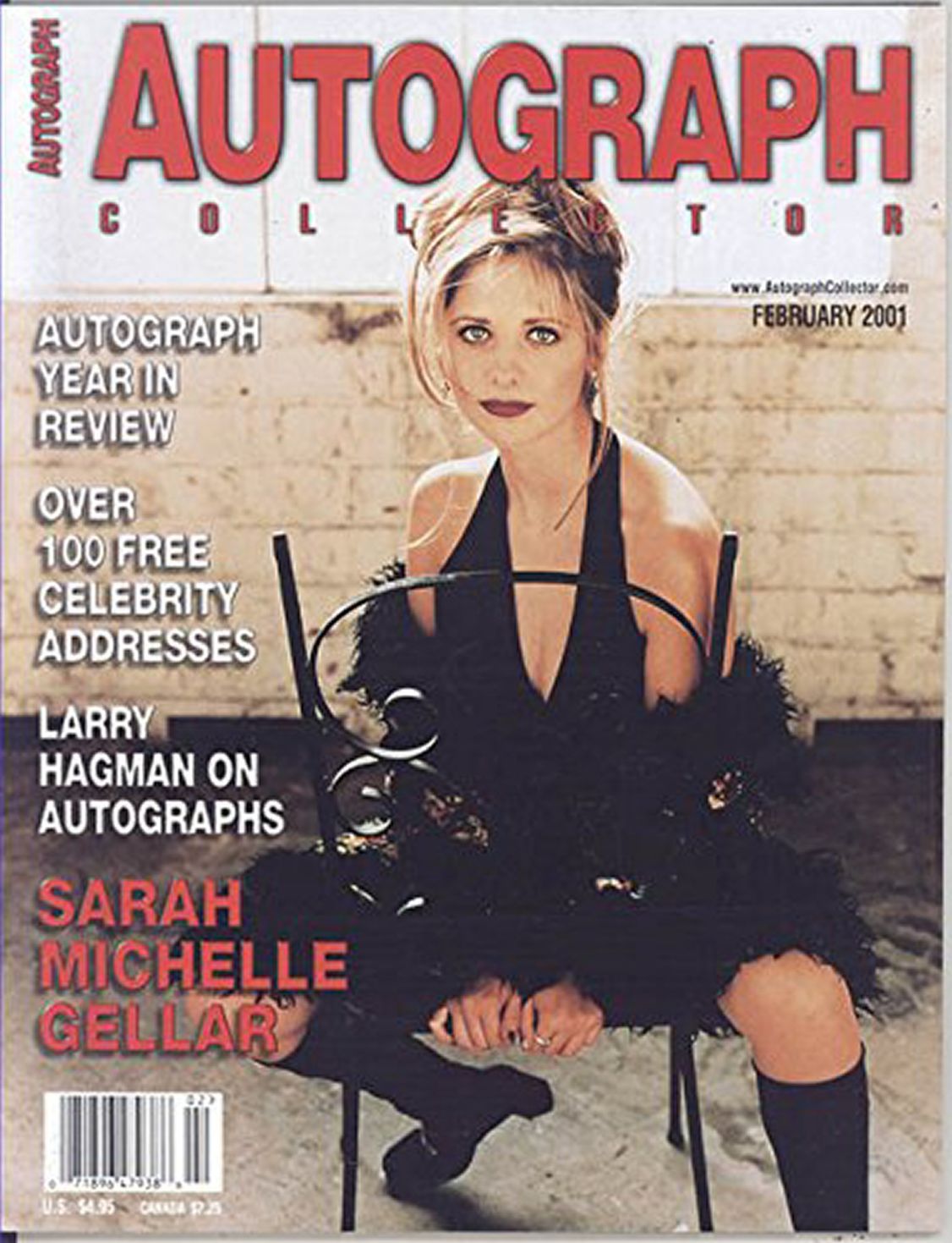 AUTOGRAPH COLLECTOR magazine side cover  February 2001
