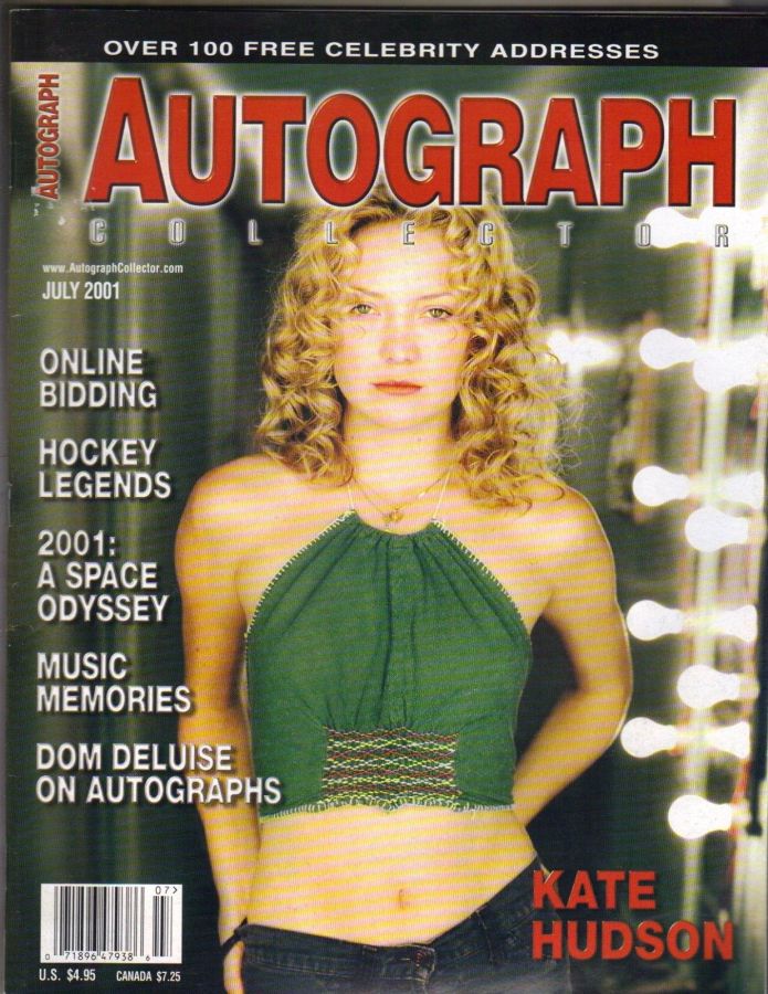 AUTOGRAPH COLLECTOR magazine side cover  July 2001