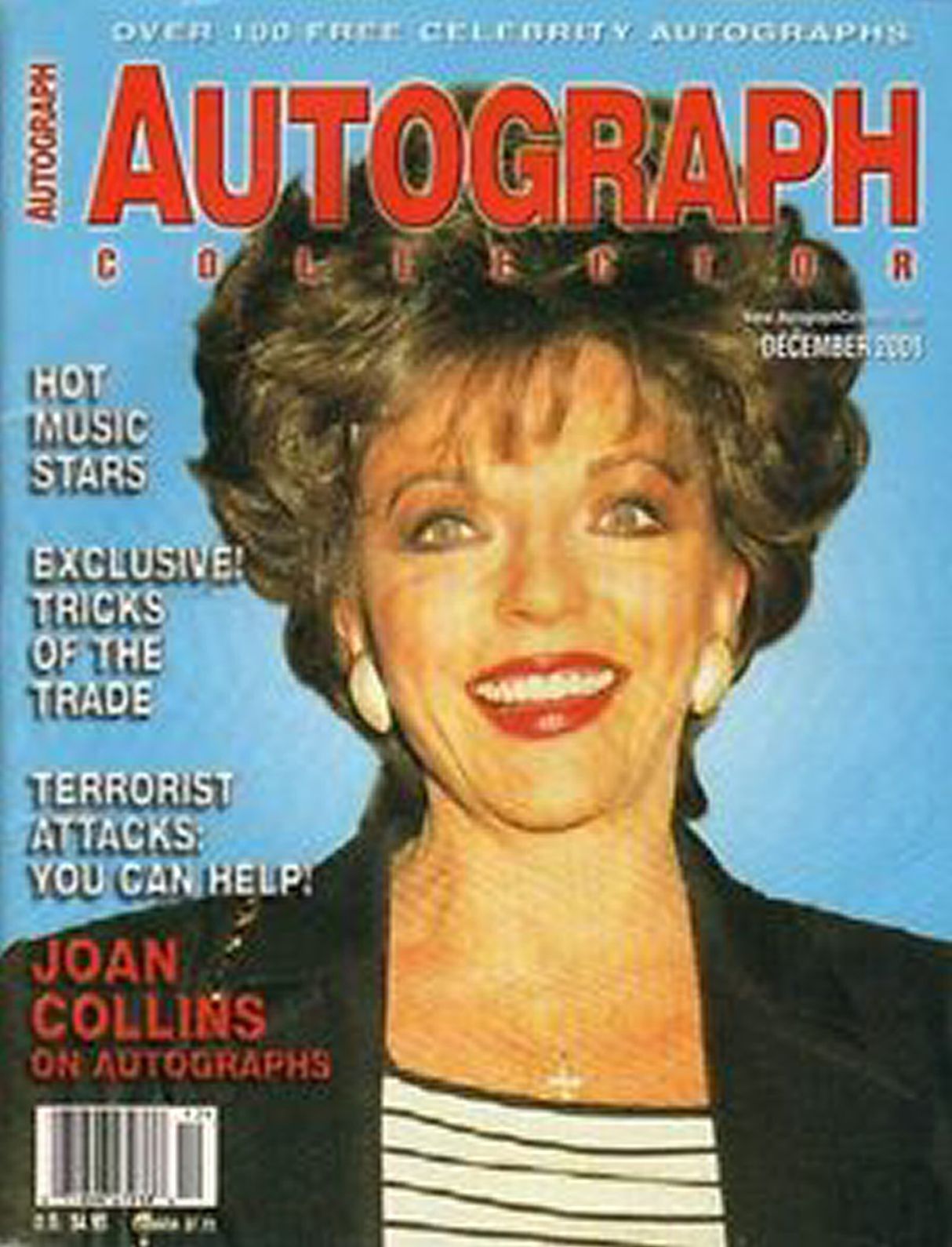 AUTOGRAPH COLLECTOR magazine side cover  December 2001
