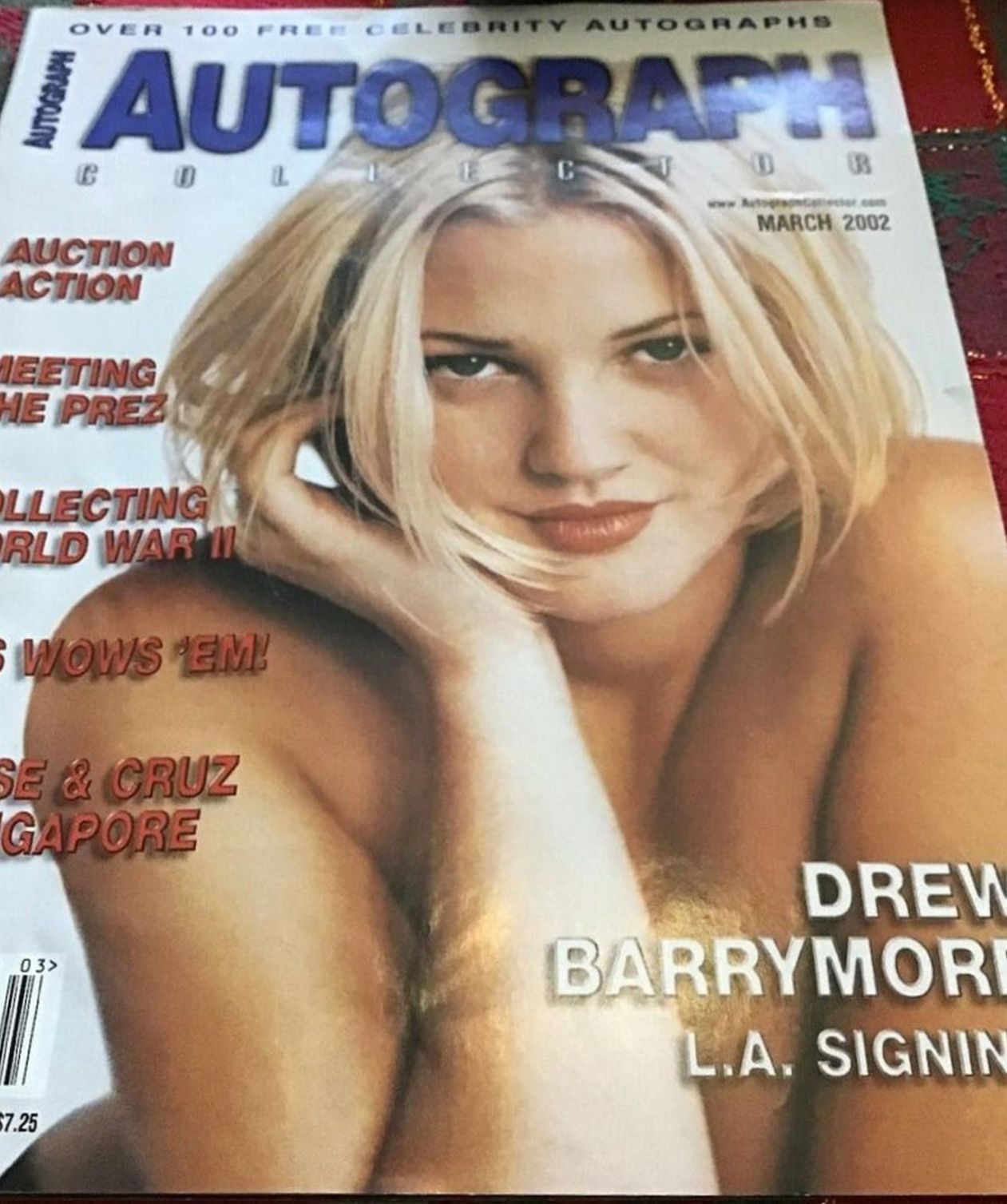 AUTOGRAPH COLLECTOR magazine side cover  March 2002