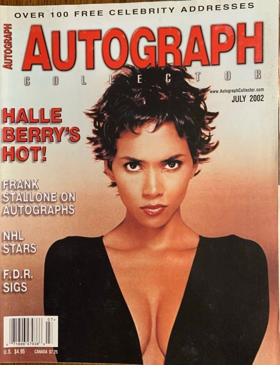 AUTOGRAPH COLLECTOR magazine side cover  July 2002