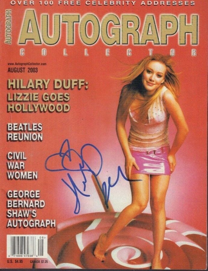 AUTOGRAPH COLLECTOR magazine side cover  August 2003