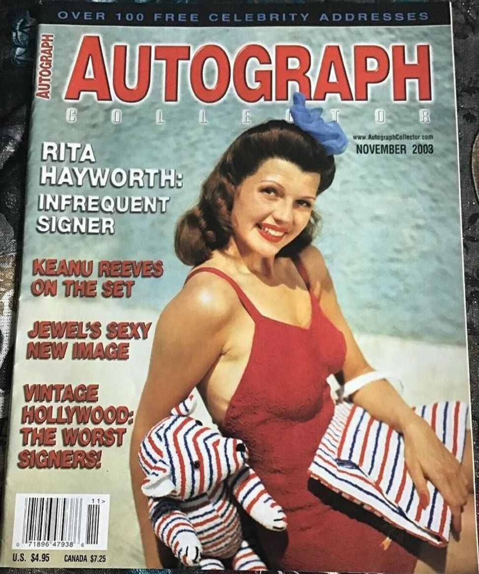 AUTOGRAPH COLLECTOR magazine side cover  November 2003