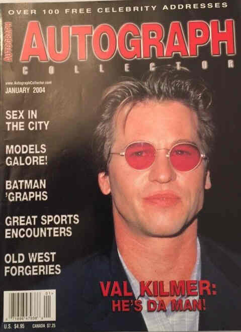 AUTOGRAPH COLLECTOR magazine side cover  January 2004