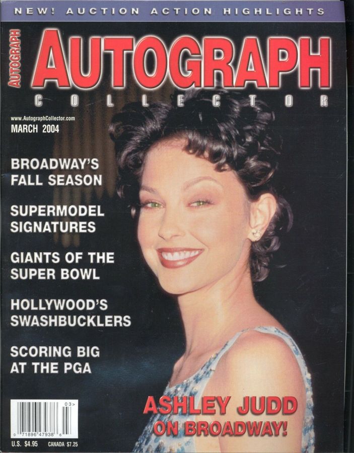 AUTOGRAPH COLLECTOR magazine side cover  March 2004
