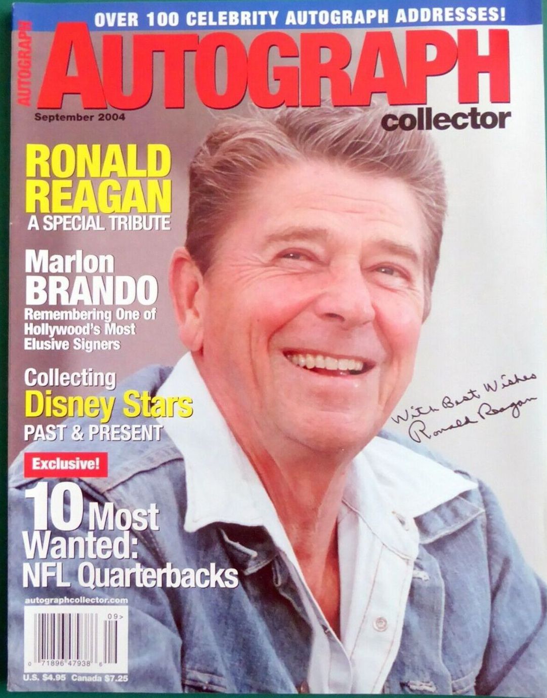 AUTOGRAPH COLLECTOR magazine side cover  September 2004