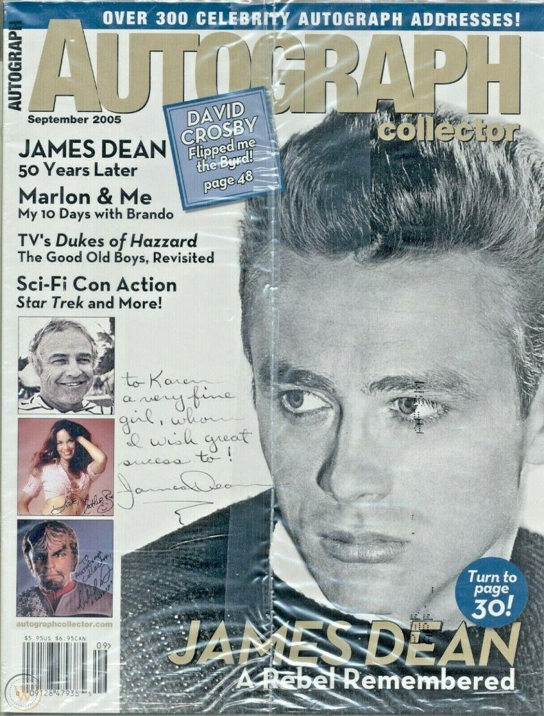 AUTOGRAPH COLLECTOR magazine side cover  September 2005