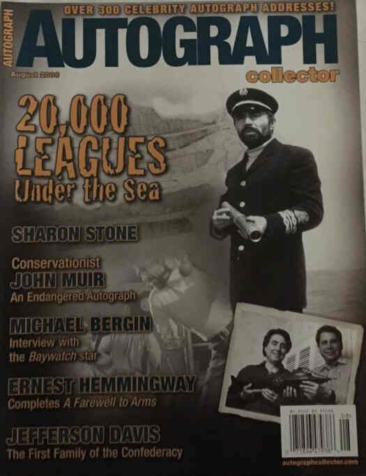 AUTOGRAPH COLLECTOR magazine side cover  August 2006