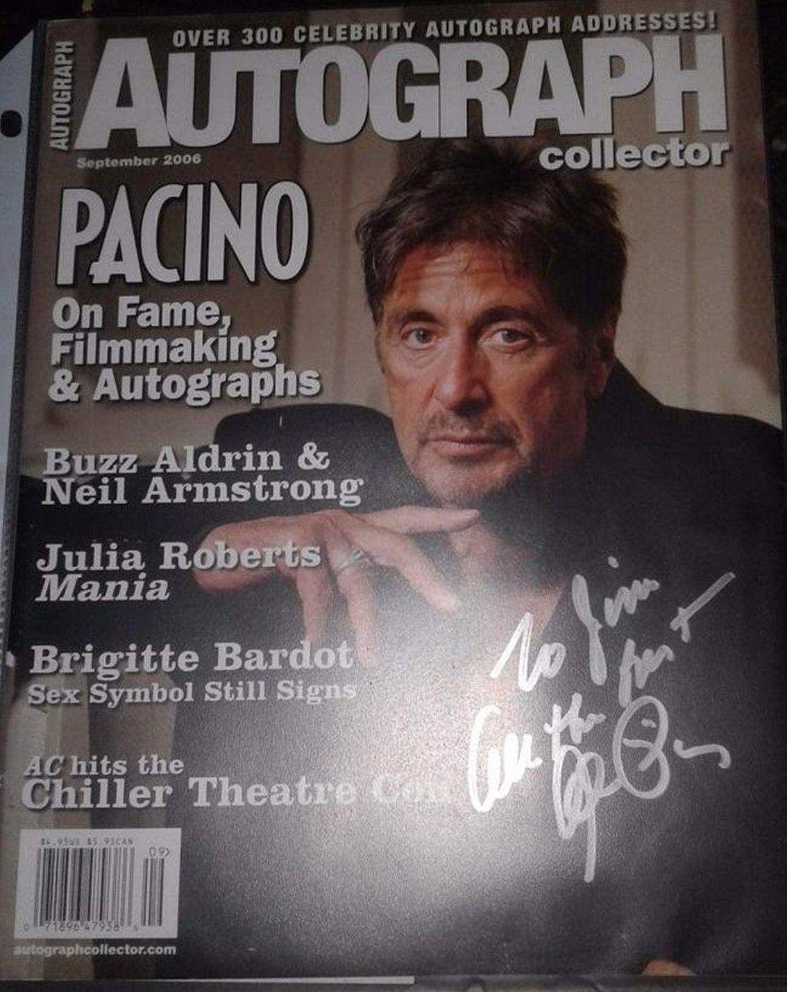 AUTOGRAPH COLLECTOR magazine side cover  September 2006