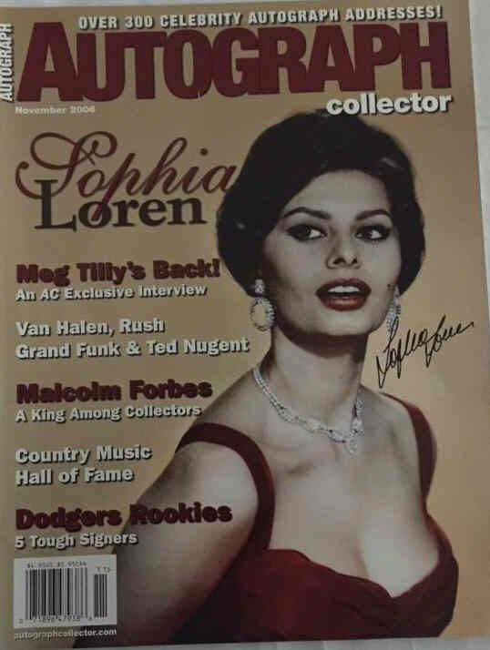 AUTOGRAPH COLLECTOR magazine side cover  November 2006