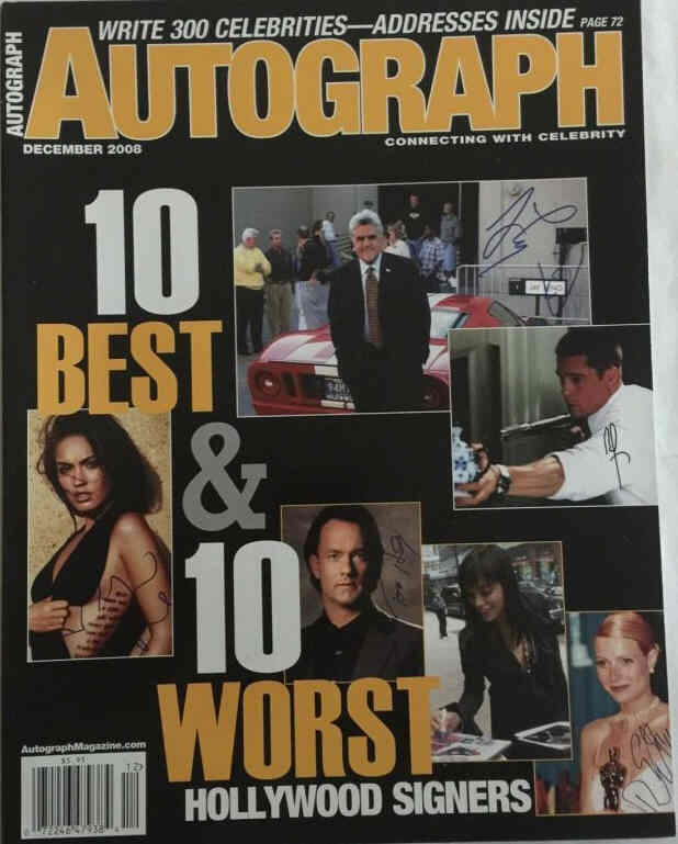 AUTOGRAPH COLLECTOR magazine side cover  December 2008
