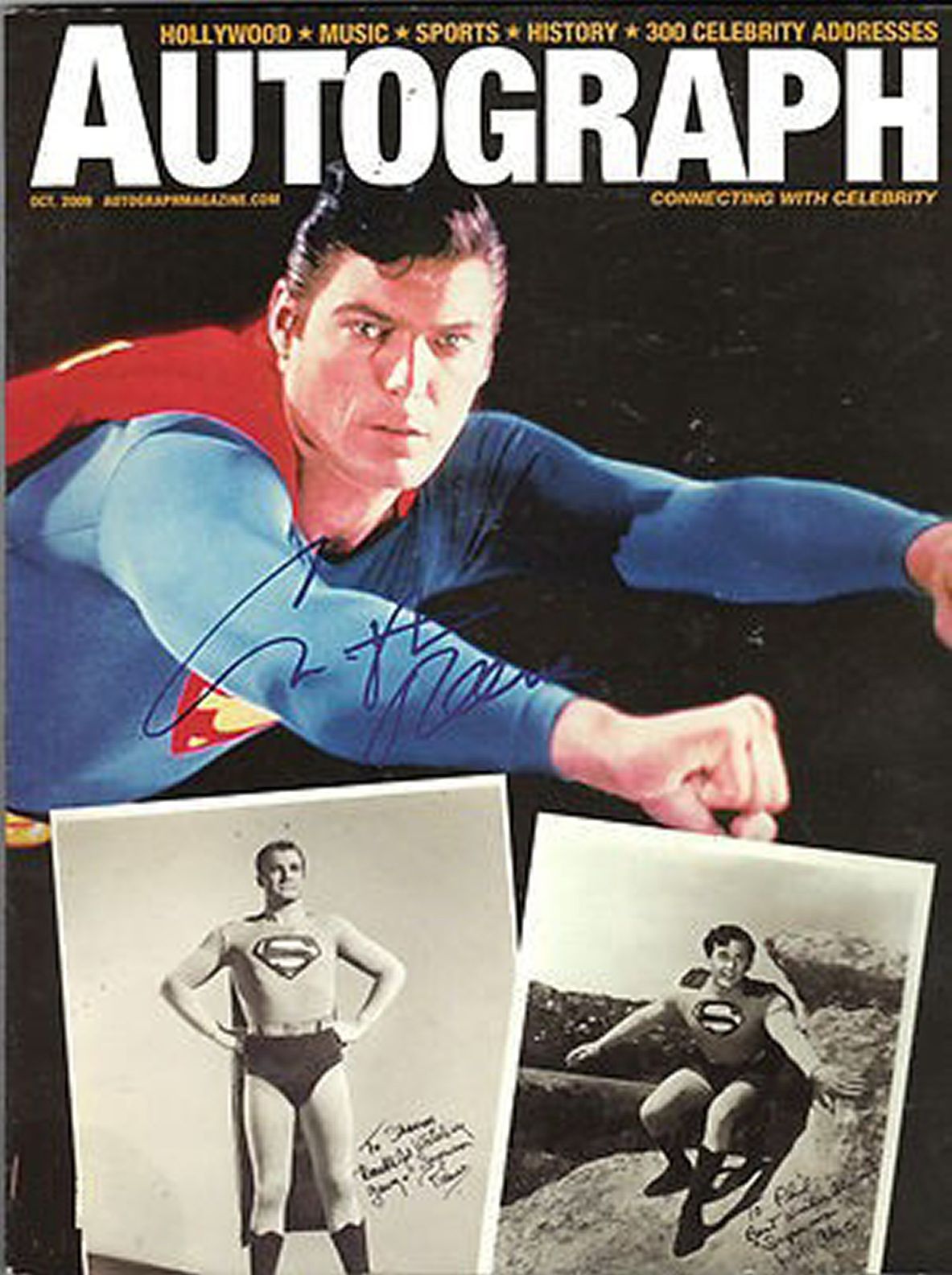 AUTOGRAPH COLLECTOR magazine side cover  October 2009