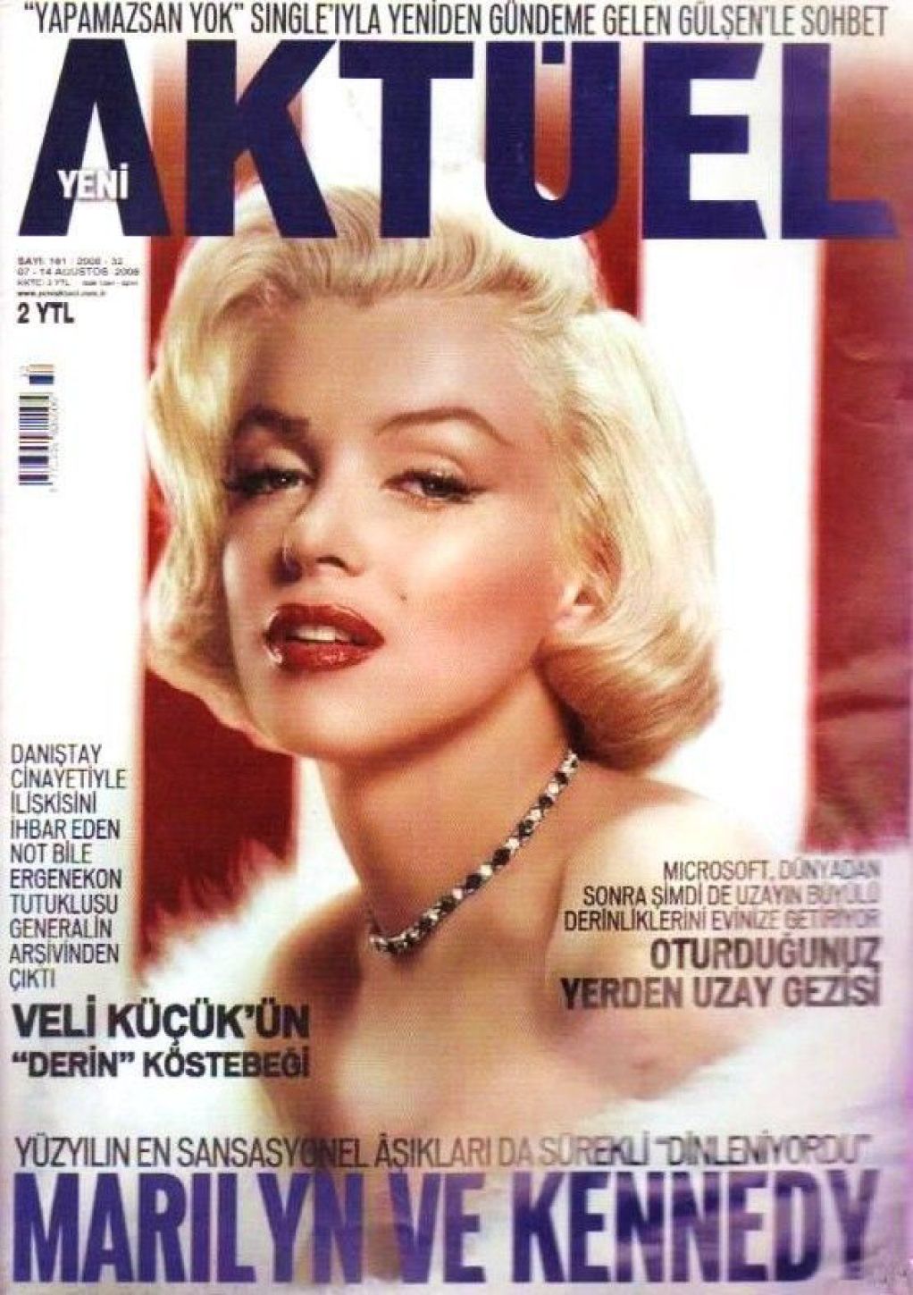YENI AKTUEL magazine side cover Issue 161 7 August 2008