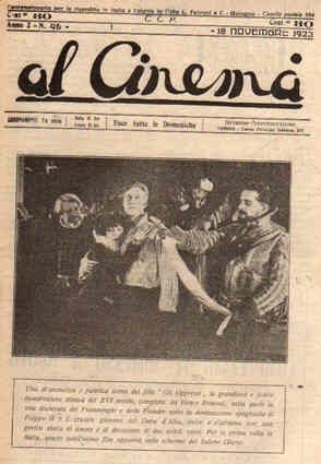 AL CINEMA magazine side cover Issue 46 18 November 1923