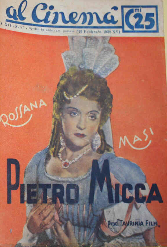 AL CINEMA magazine side cover Issue 57 12 February 1938