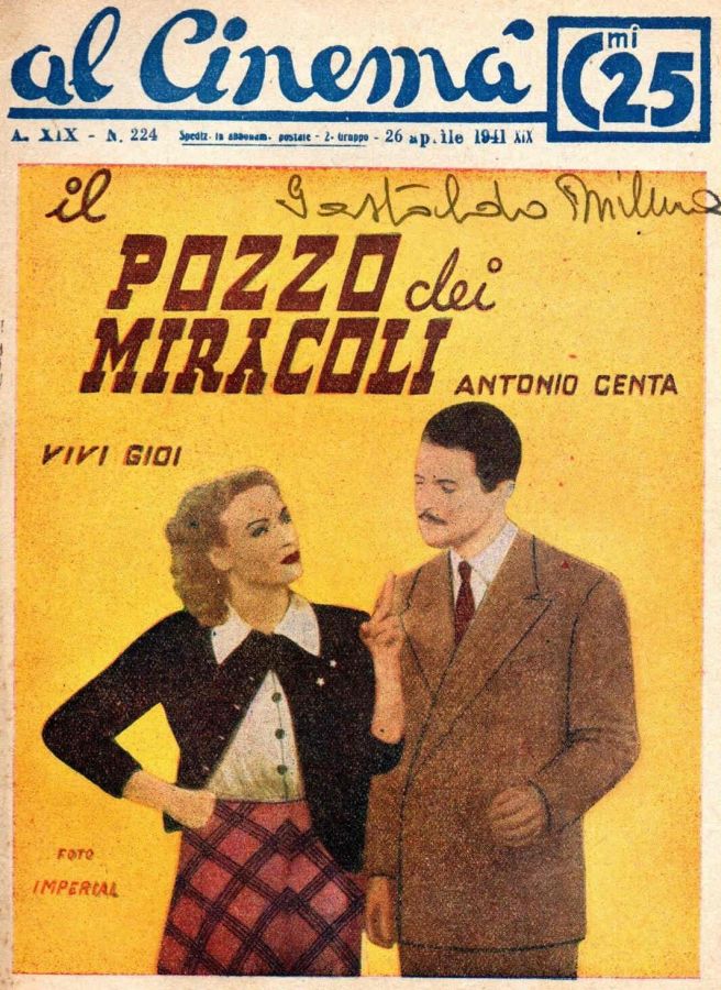 AL CINEMA magazine side cover Issue 224 26 April 1941