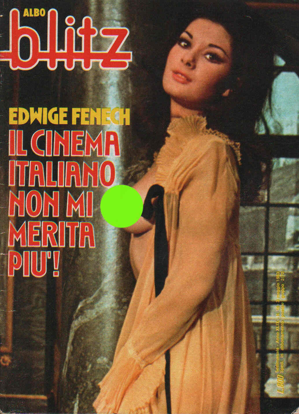 ALBO BLITZ magazine side cover Issue 18 3 May 1983