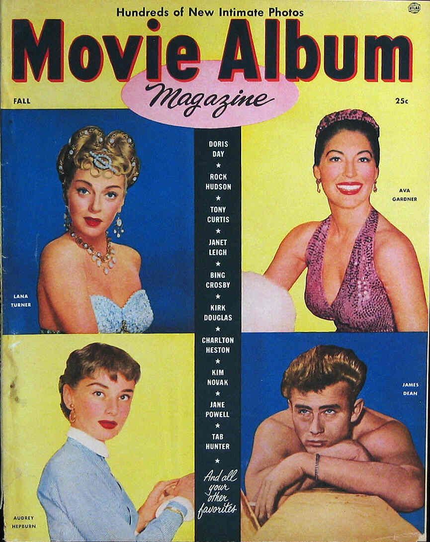 MOVIE ALBUM (50s) magazine side cover Issue 1  Vol 1 # 1 Fall 1955