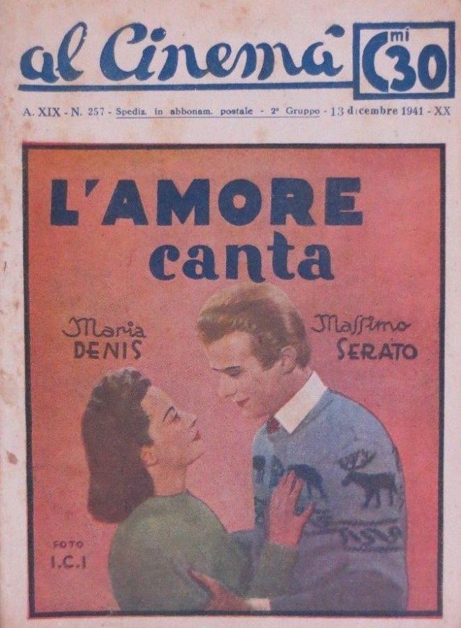 AL CINEMA magazine side cover Issue 257 13 December 1941