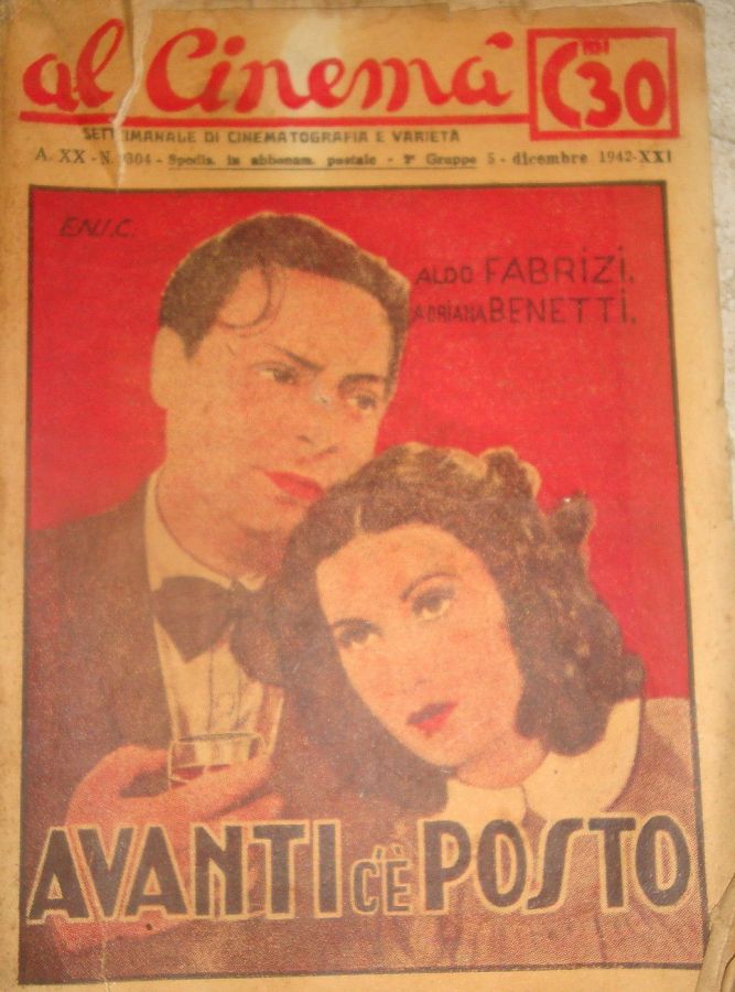 AL CINEMA magazine side cover Issue 304 5 December 1942