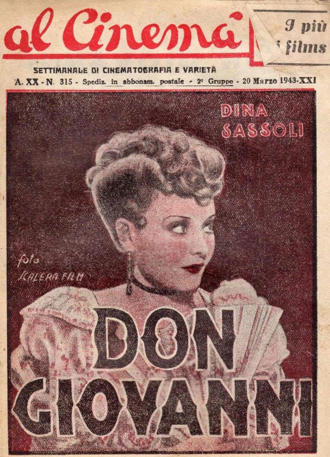 AL CINEMA magazine side cover Issue 315 20 March 1943