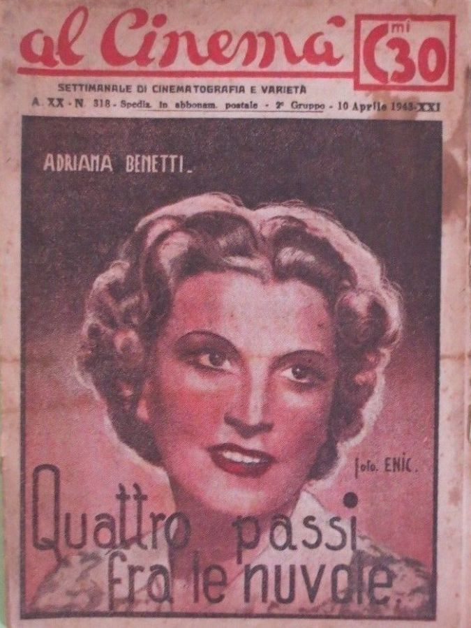 AL CINEMA magazine side cover Issue 318 10 April 1943