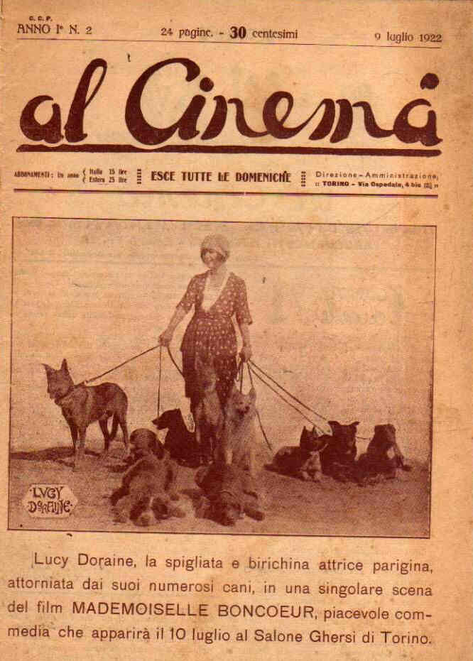 AL CINEMA magazine side cover Issue 2 9 July 1922
