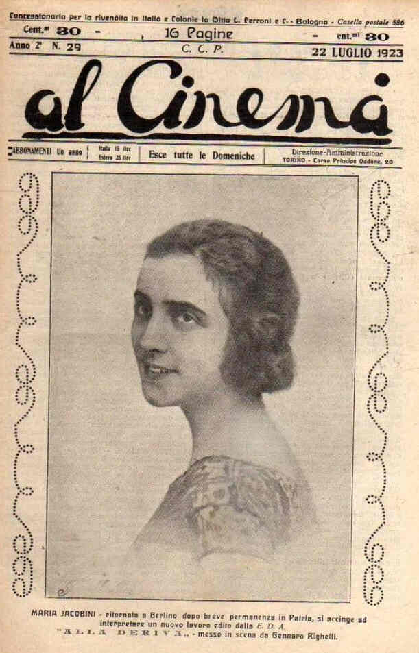 AL CINEMA magazine side cover Issue 29 22 July 1923
