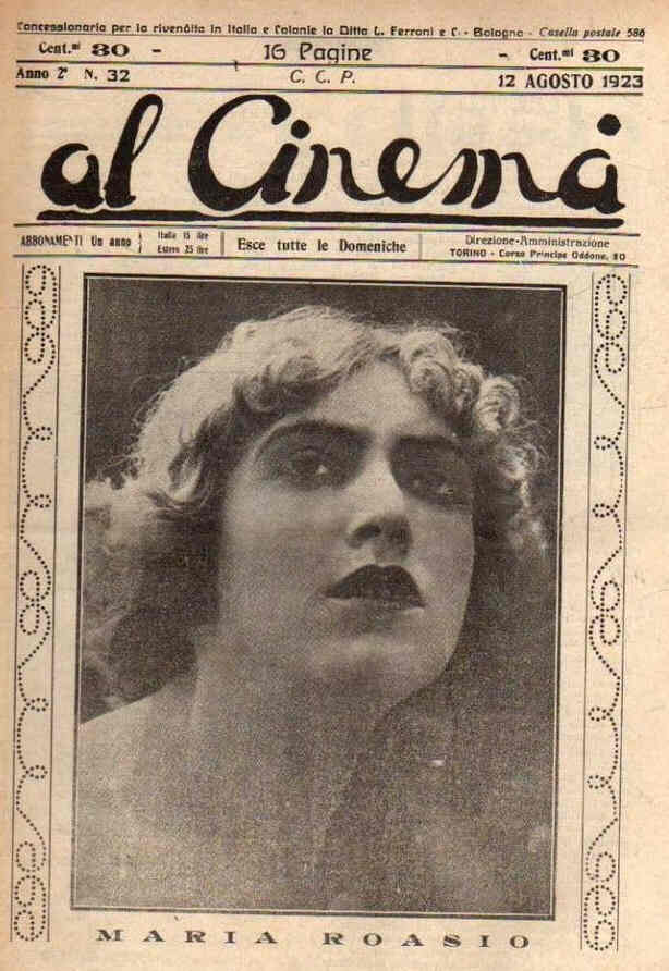AL CINEMA magazine side cover Issue 32 12 August 1923