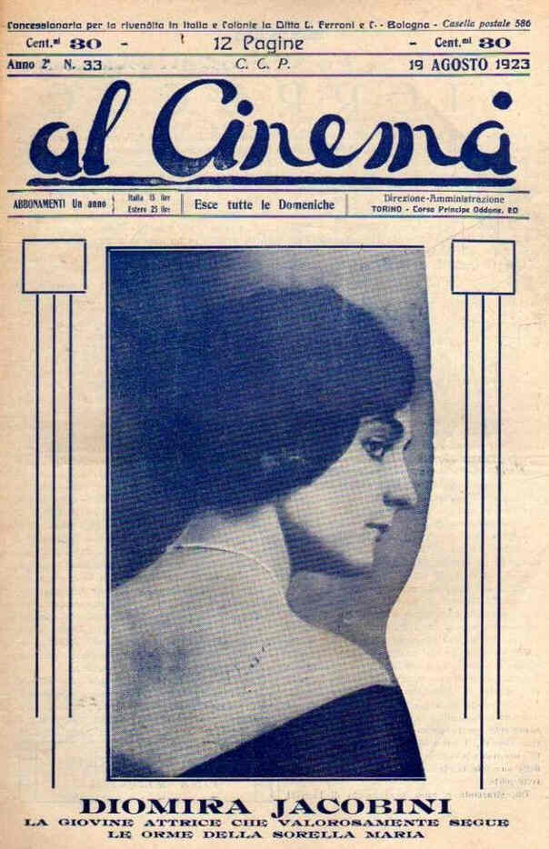 AL CINEMA magazine side cover Issue 33 19 August 1923