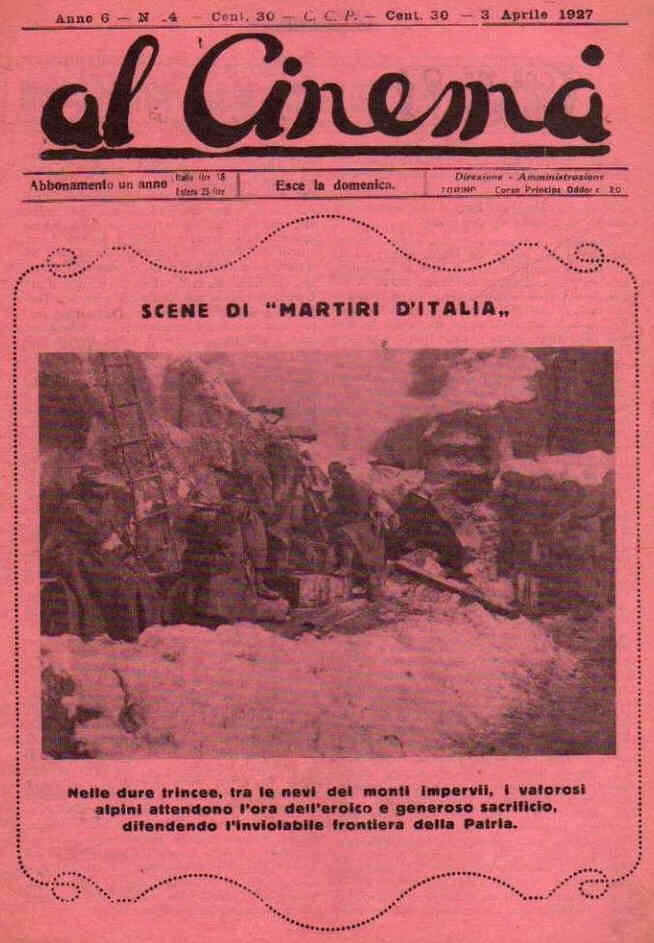 AL CINEMA magazine side cover Issue 14 3 April 1927