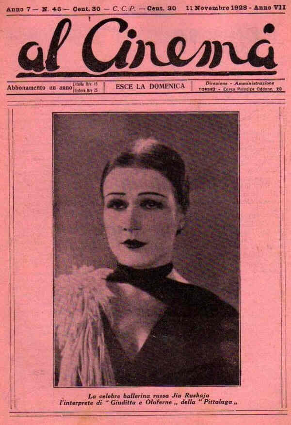 AL CINEMA magazine side cover Issue 46 11 November 1928
