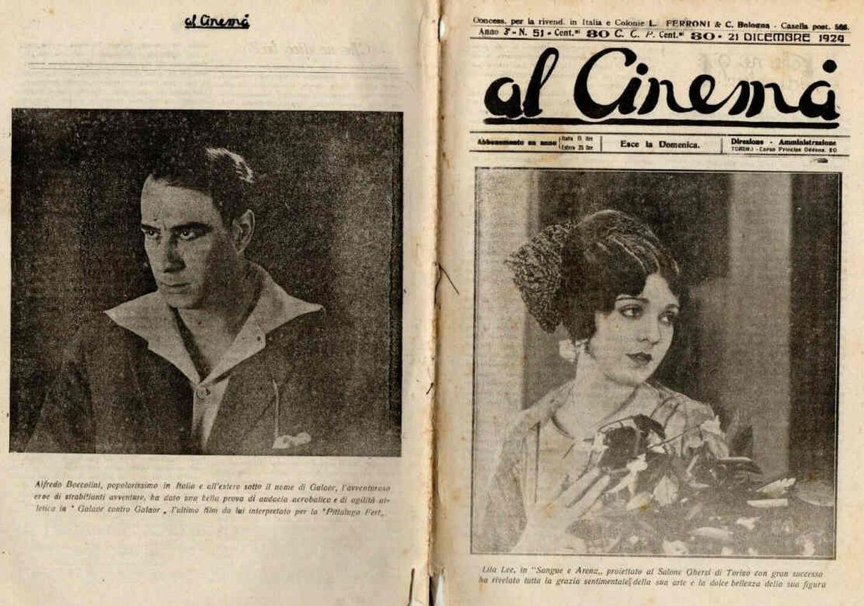 AL CINEMA magazine side cover Issue 51 21 December 1924