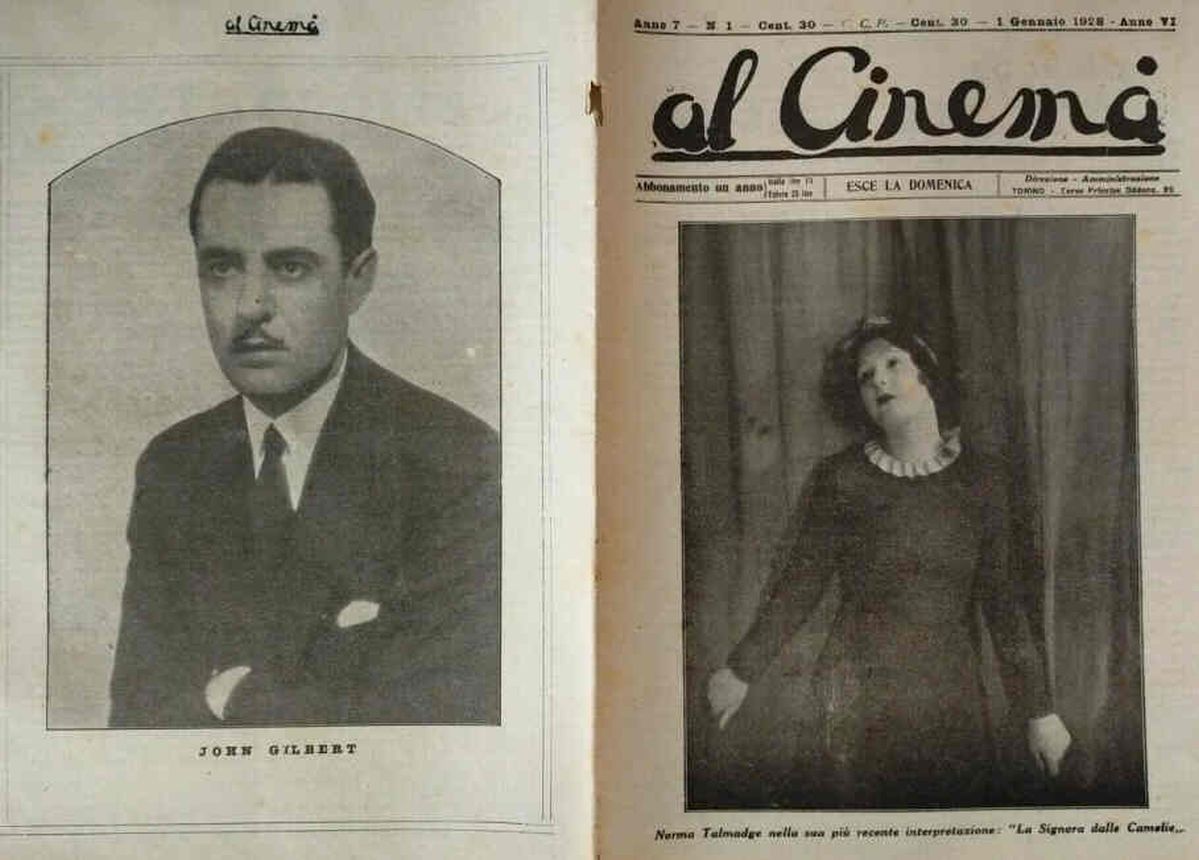 AL CINEMA magazine side cover Issue 1 1 January 1928